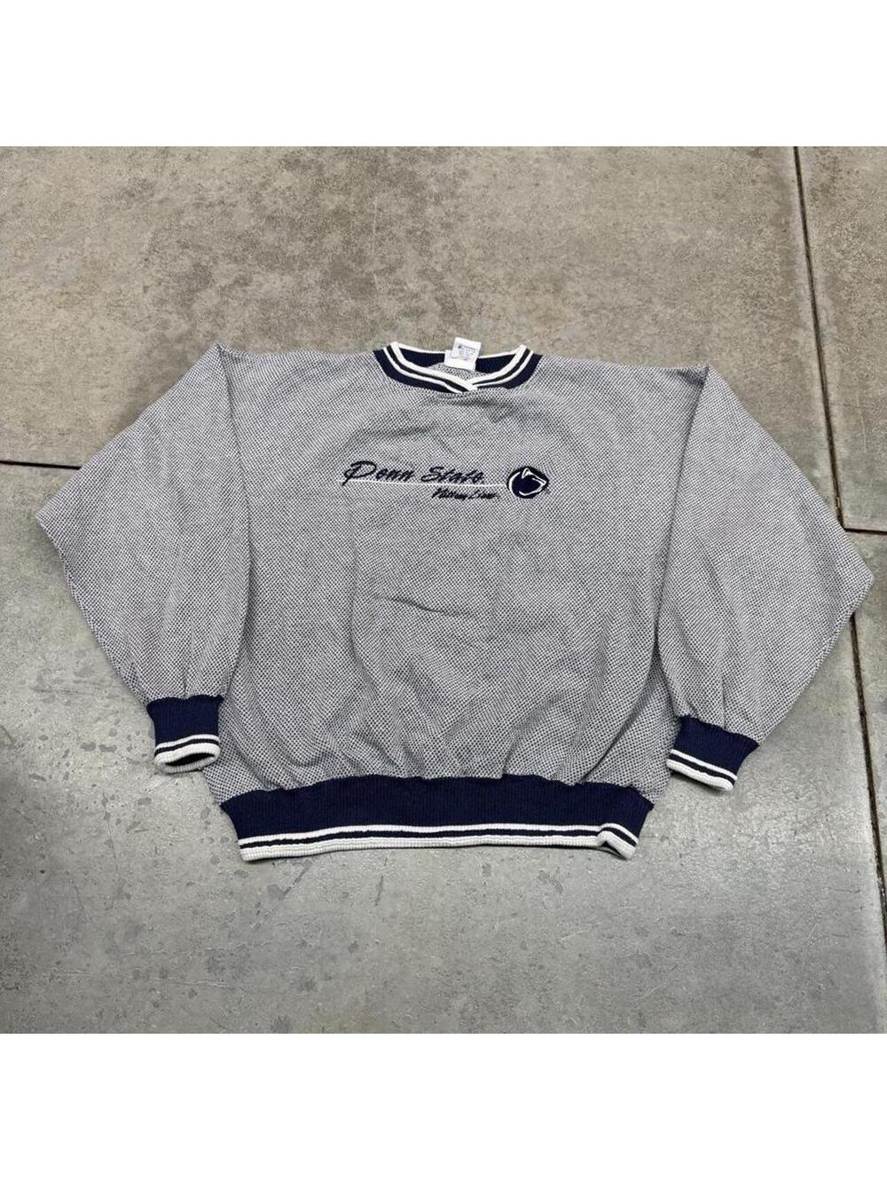 vintage penn state university nittany lions grey collegiate crewneck size large